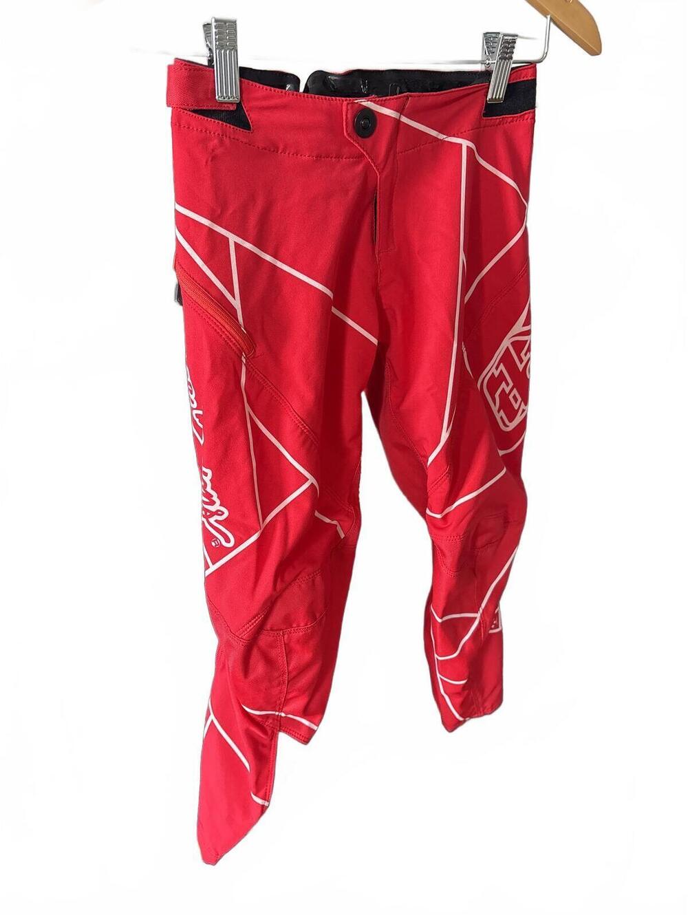 Troy Lee Designs Sprint Y24 M 8 10 Boys Girls Red Mountain Bike Pants Youth Kids